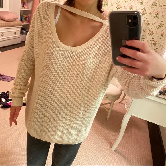 LF knit oversized reversible sweater in cream 🤍 - Picture 4 of 15